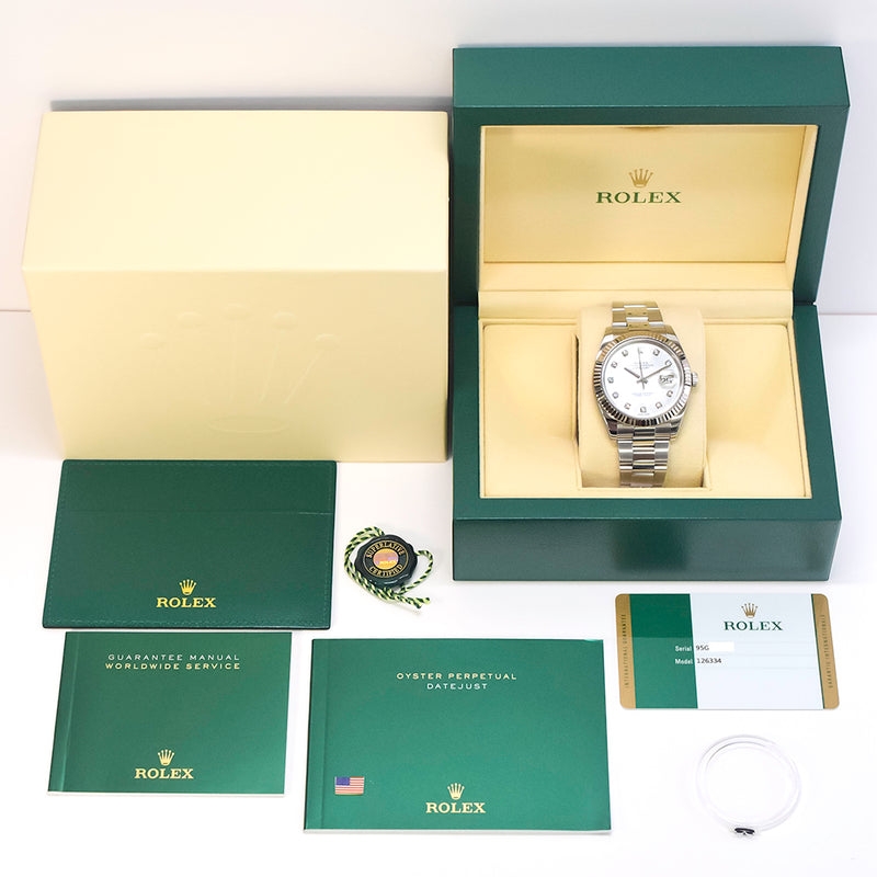 Rolex Datejust 126334 White MOP Diamond Dial Nov 2017