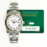 Rolex Datejust 126334 White Roman Dial Apr 2025