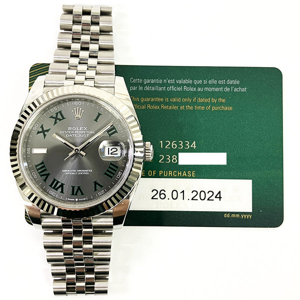 Rolex Datejust 126334 Wimbledon Dial Jan 2024