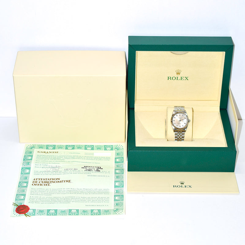 Rolex Datejust 16234 Silver Diamond Dial Sep 1996