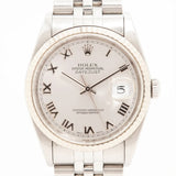 Rolex Datejust 16234 Silver Roman Dial Mar 2003
