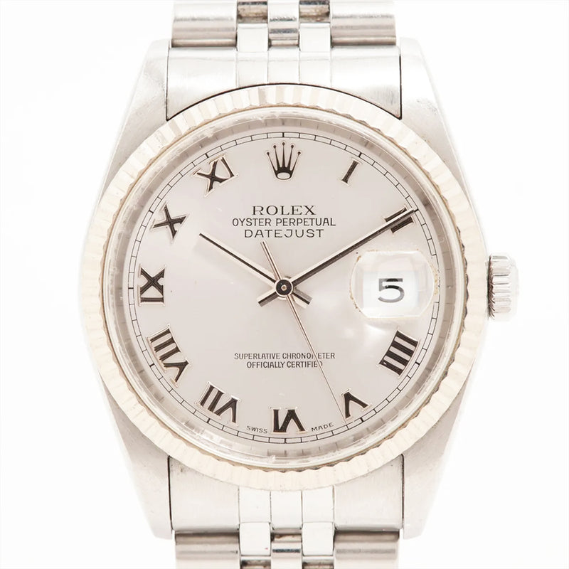 Rolex Datejust 16234 Silver Roman Dial Mar 2003