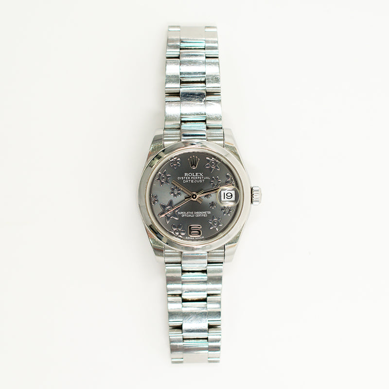 Rolex Datejust 178240 Dark Rhodium Flower Dial Jan 2014