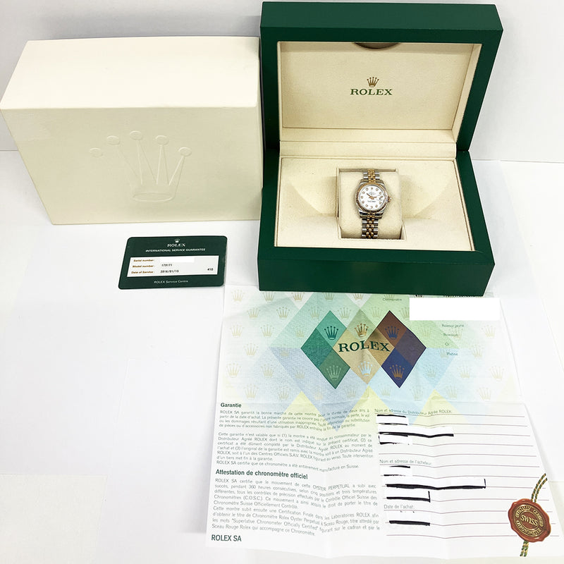 Rolex Datejust 179171 White Diamond Dial 