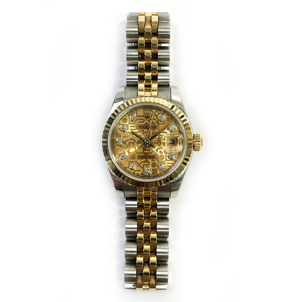 Rolex Datejust 179173 Champagne Diamond Dial Jul 2016