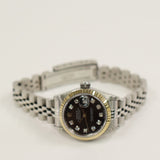Rolex Datejust 26mm Steel and White Gold 69174G Black Diamond Dial Aug 1999 - View 3