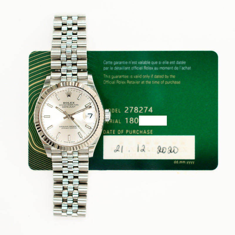 Rolex Datejust 278274 Silver Dial Dec 2020