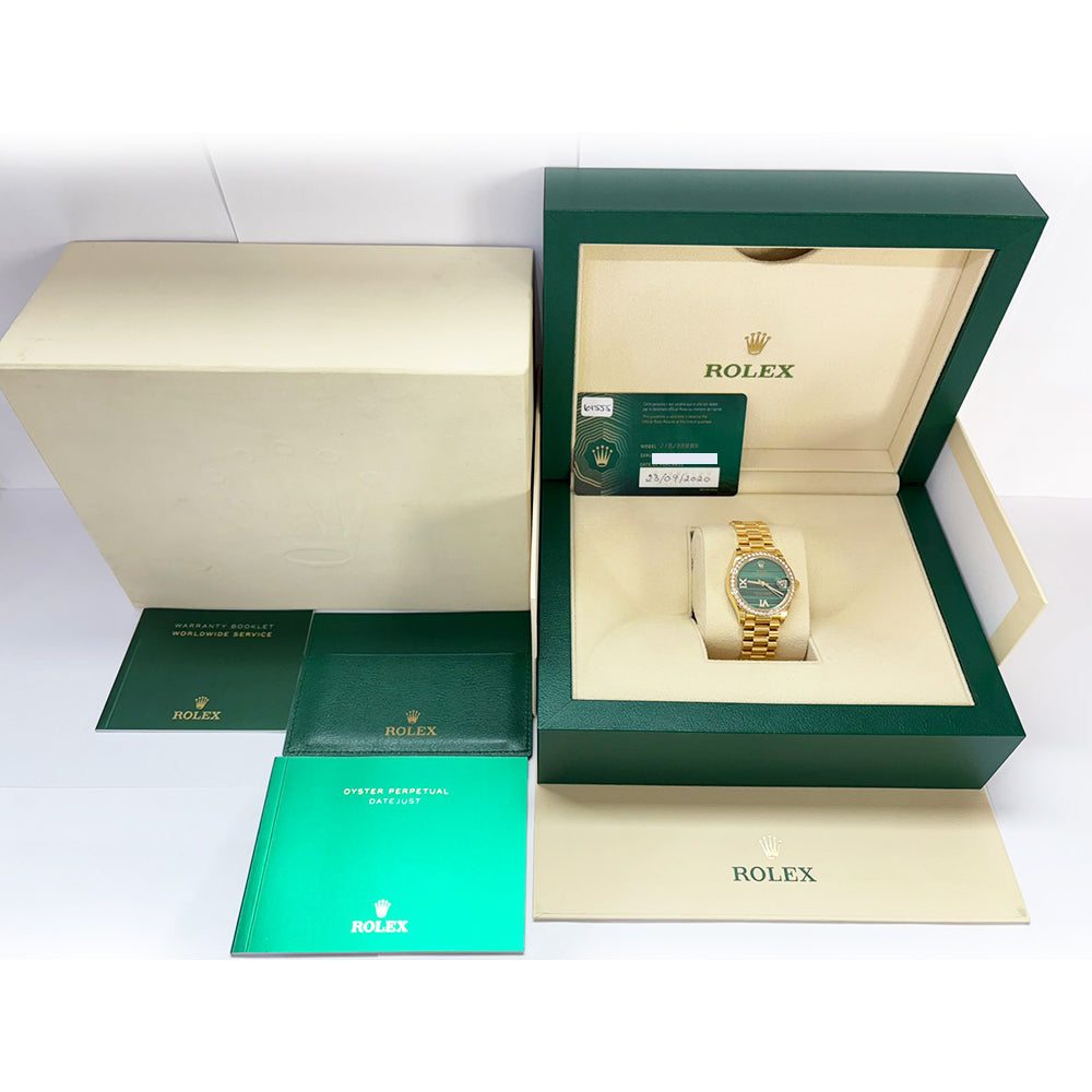 Rolex Datejust 278288RBR Malachite ““VI&IX” Diamond Dial Sep