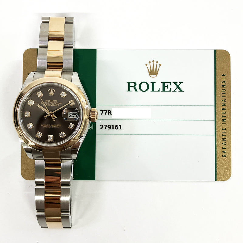 Rolex Datejust 279161 Chocolate Diamond Dial May 2018