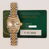 Rolex Datejust 28mm Steel and Yellow Gold 279173 Silver Roman Dial Jul 2022 - View 2