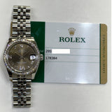 Rolex Datejust 31mm Steel and White Gold 178384 Dark Grey VI Diamond Dial Dec 2015 - View 2