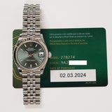 Rolex Datejust 31mm Steel and White Gold 278274 Green Dial Mar 2024 - View 2