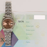Rolex Datejust 31mm Steel and White Gold 79174 Pink Roman Dial Jan 2005 - View 2