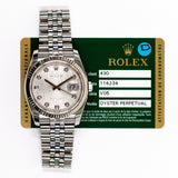 Rolex Datejust 36 116234G Silver Jubilee Diamond Dial Jul 2009