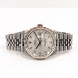 Rolex Datejust 36 16234G Silver Diamond Dial Aug 1999
