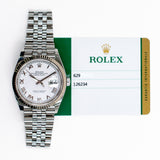Rolex Datejust 36mm 126234 White Roman Dial Nov 2019