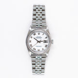 Rolex Datejust 36mm 16220 White Roman Dial Aug 2000