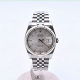 Rolex Datejust 36mm Steel and White Gold 116234 Silver Dial Apr 2015 - View 1