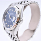 Rolex Datejust 36mm Steel and White Gold 16234G Blue Diamond Dial Aug 1998 - View 4