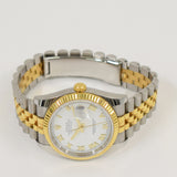 Rolex Datejust 36mm Steel and Yellow Gold 116233 White Roman Dial Oct 2012 - View 4
