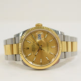 Rolex Datejust 36mm Steel and Yellow Gold 126233 Champagne Dial Jun 2021 - View 3