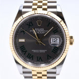 Rolex Datejust 36mm Steel and Yellow Gold 126233 Wimbledon Dial Feb 2025 - View 3