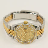 Rolex Datejust 36mm Steel and Yellow Gold 126283RBR Champagne Jubilee Diamond Dial Nov 2021 - View 3