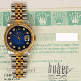 Rolex Datejust 36mm Steel and Yellow Gold 16233G Blue Ombre Diamond Dial Apr 1999 - View 2