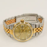 Rolex Datejust 36mm Steel and Yellow Gold 16233G Champagne Diamond Dial Dec 1995 - View 3