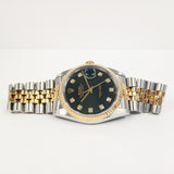 Rolex Datejust 36mm Steel and Yellow Gold 16233 Black Diamond Dial Jan 1990 - View 3