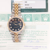 Rolex Datejust 36mm Steel and Yellow Gold 16233 Black Diamond Dial Jan 1990 - View 1