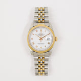 Rolex Datejust 36mm Steel and Yellow Gold 16233 White Roman Dial Mar 1990 - View 1