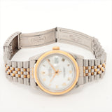Rolex Datejust 36mm Steel and Yellow Gold 16233 White Roman Dial Mar 1990 - View 8