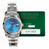 Rolex Datejust 41mm 126300 Blue Roman Dial Jul 2013