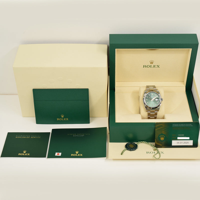 Rolex Datejust 41mm 126300 Green Dial Jan 2025 – CHRONONATION