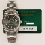 Rolex Datejust 41mm 126300 Green Dial Jan 2025 - View 2