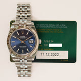 Rolex Datejust 41mm 126334 Blue Dial Dec 2022 - View 2