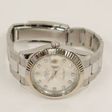 Rolex Datejust 41mm Steel and White Gold 116334G Silver Diamond Dial Sep 2010 - View 3