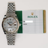 Rolex Datejust 41mm Steel and White Gold 126334NG Mother of Pearl Diamond Dial Jul 2018 - View 2