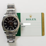 Rolex Datejust 41mm Steel and White Gold 126334 Black Dial Oct 2018 - View 2