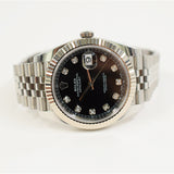 Rolex Datejust 41mm Steel and White Gold 126334 Black Diamond Dial Jul 2018 - View 3