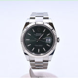 Rolex Datejust 41mm Steel and White Gold 126334 Mint Green Dial Apr 2023 - View 1