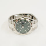 Rolex Datejust 41mm Steel and White Gold 126334 Mint Green Dial Apr 2023 - View 4