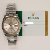 Rolex Datejust 41mm Steel and White Gold 126334 Silver Dial Dec 2017 - View 2
