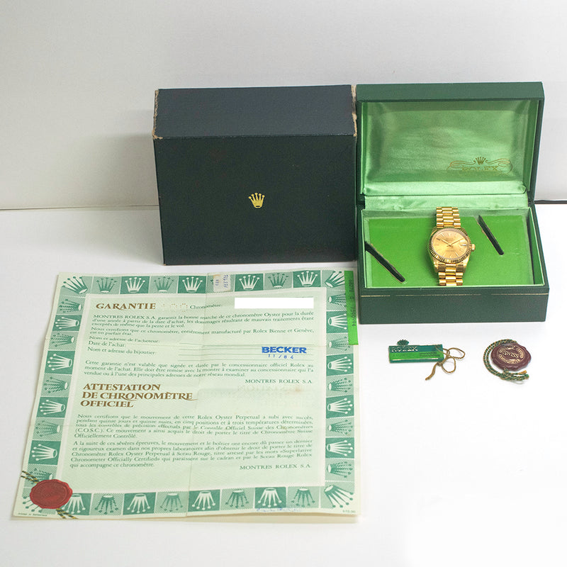 Rolex Datejust 68278 Champagne Dial Nov 1984