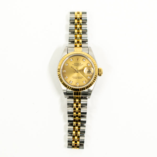 Rolex Datejust 69173G Champagne Diamond Dial May 1993