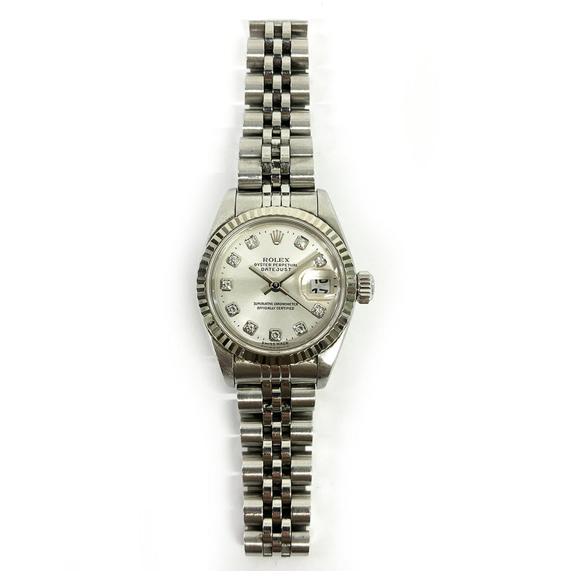 Rolex Datejust 79174 Silver Diamond Dial Jan 2000
