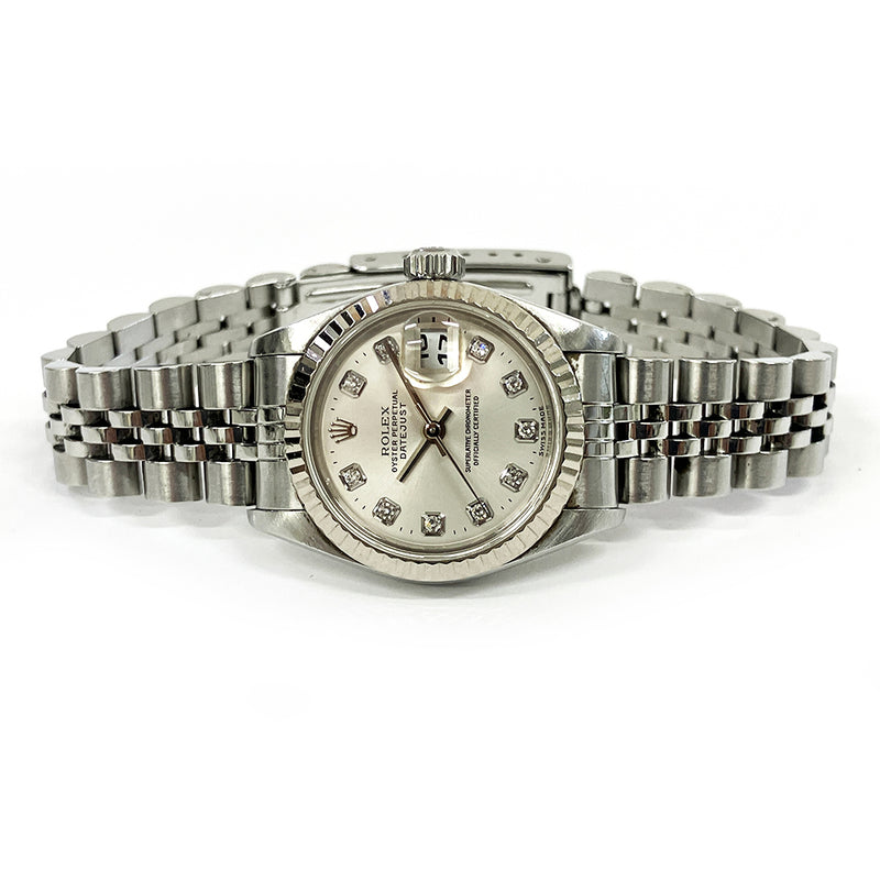 Rolex Datejust 79174 Silver Diamond Dial Jan 2000