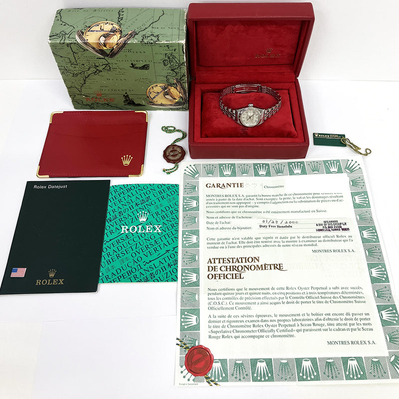 Rolex Datejust 79174 Silver Diamond Dial Jan 2000