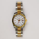 Rolex Datejust Turn-O-Graph 36mm Steel and Yellow Gold 116263 White Dial - View 1